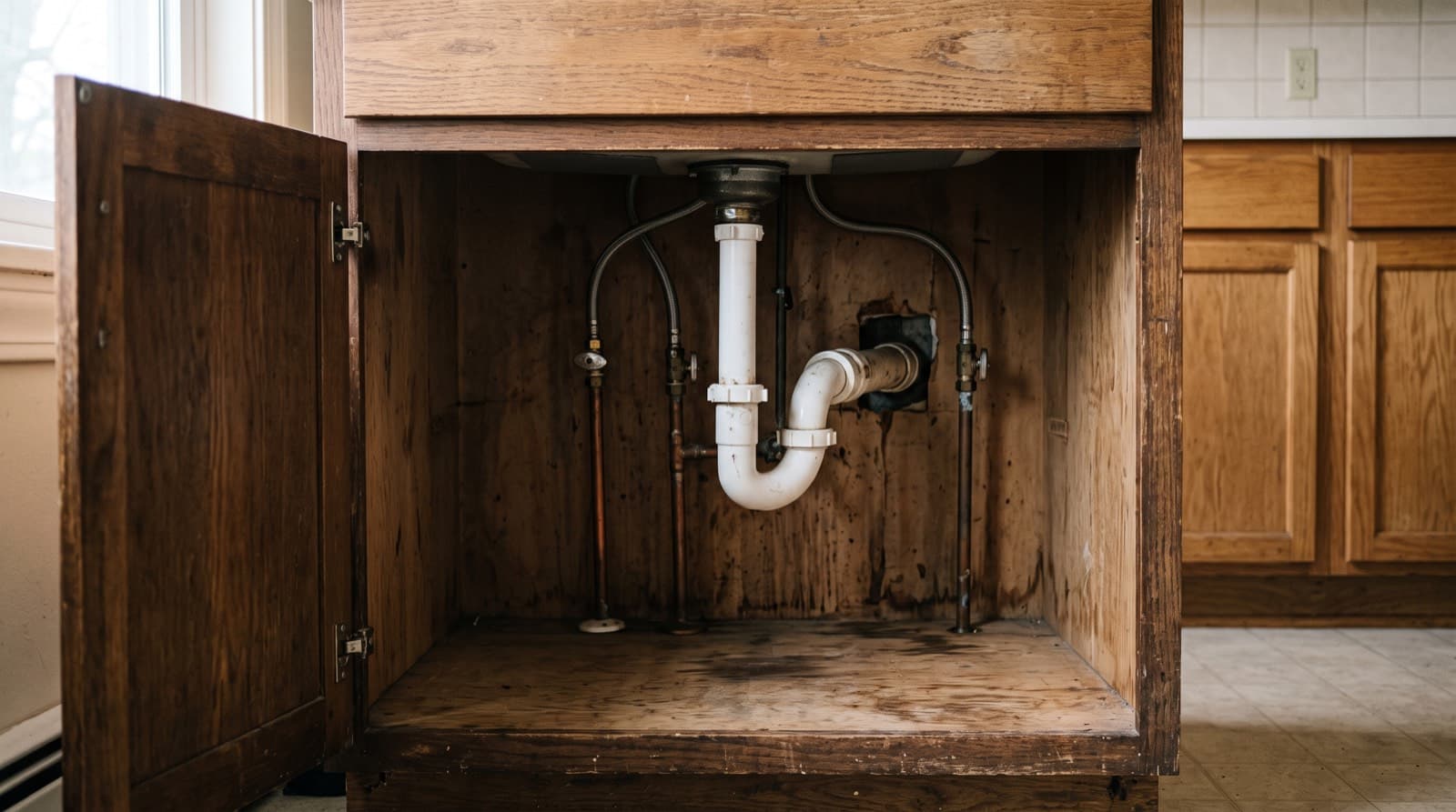 Fuite sous l'évier : joint, siphon ou canalisation, comment distinguer