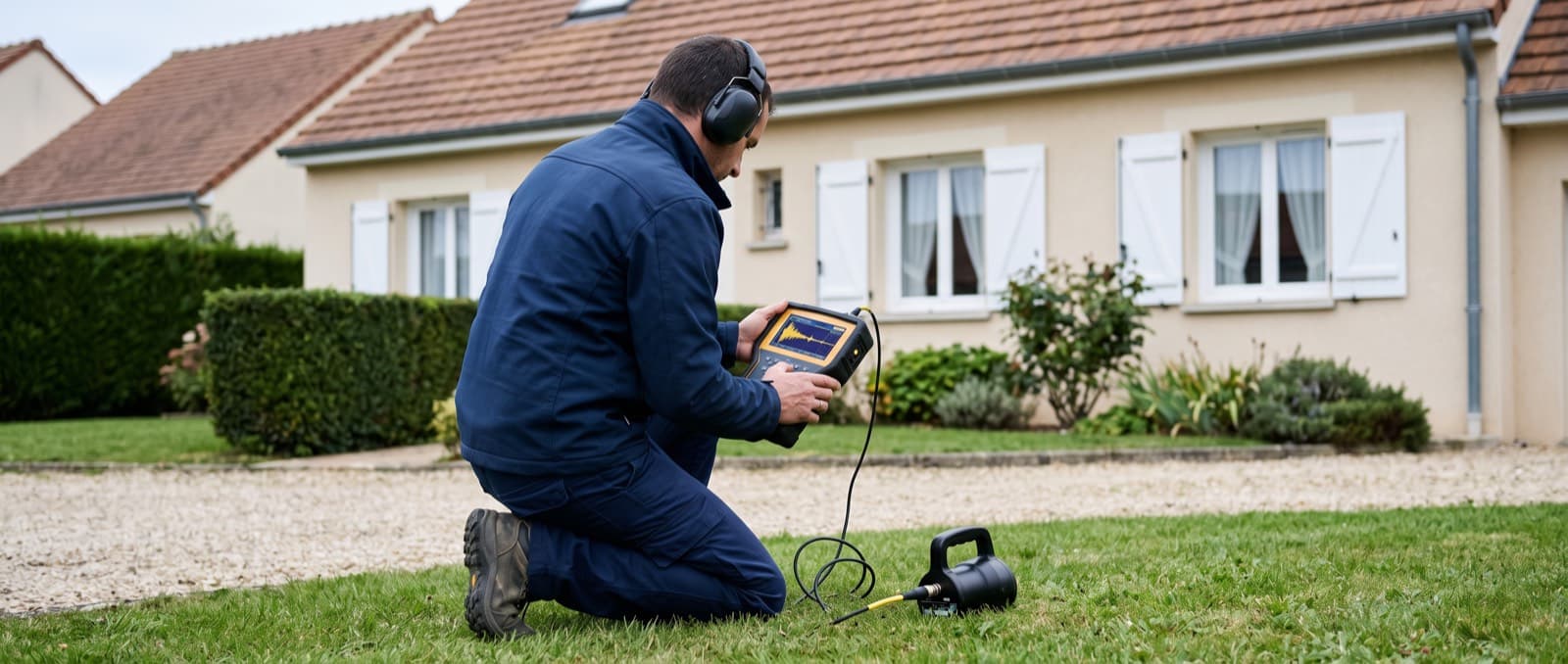 Recherche de fuite sur canalisation enterrée à Angers