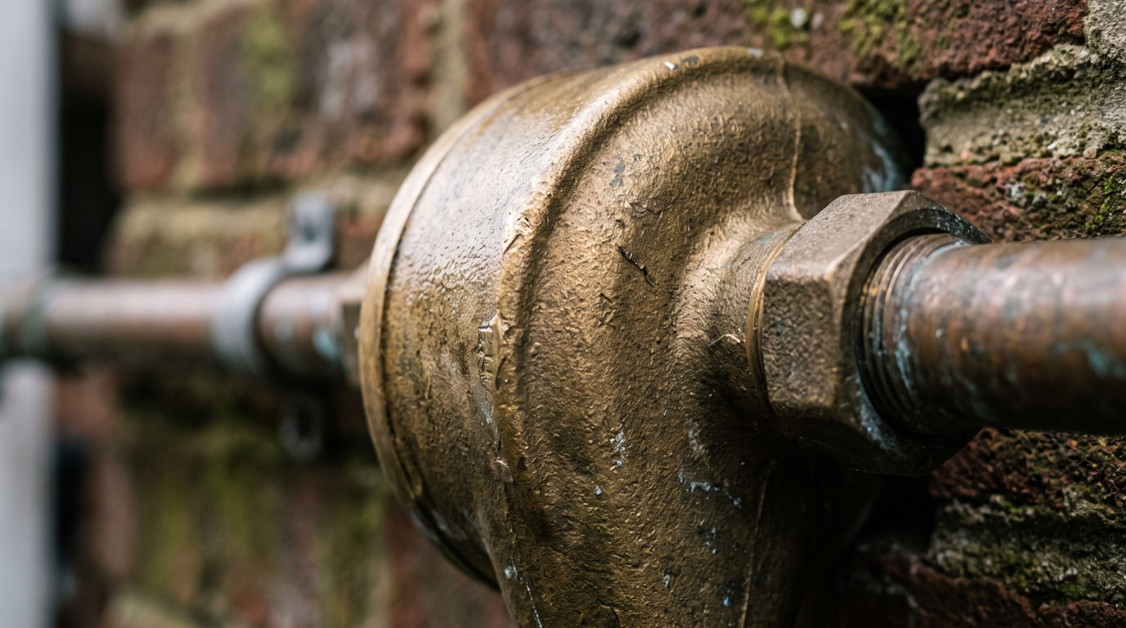 Gros plan sur le cadran d'un compteur d'eau au petit matin